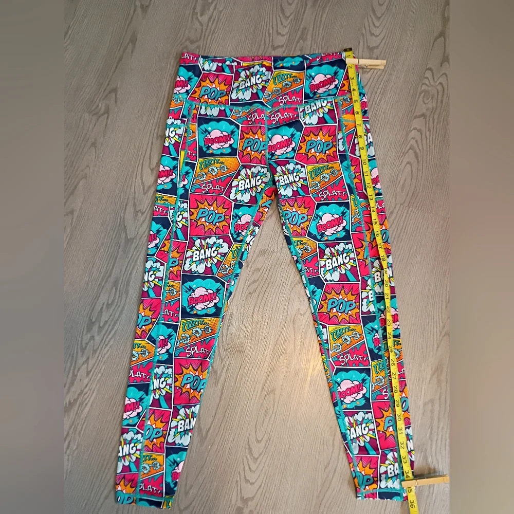 Constantly Varied Gear Comic Pop Art Colorful Womens Leggings Size Large - Picture 5 of 6